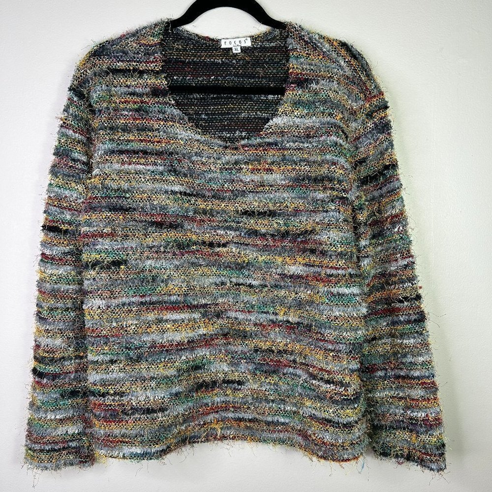 Focus Women's Multi-Colored Sweater Size XL - Picture 1 of 6